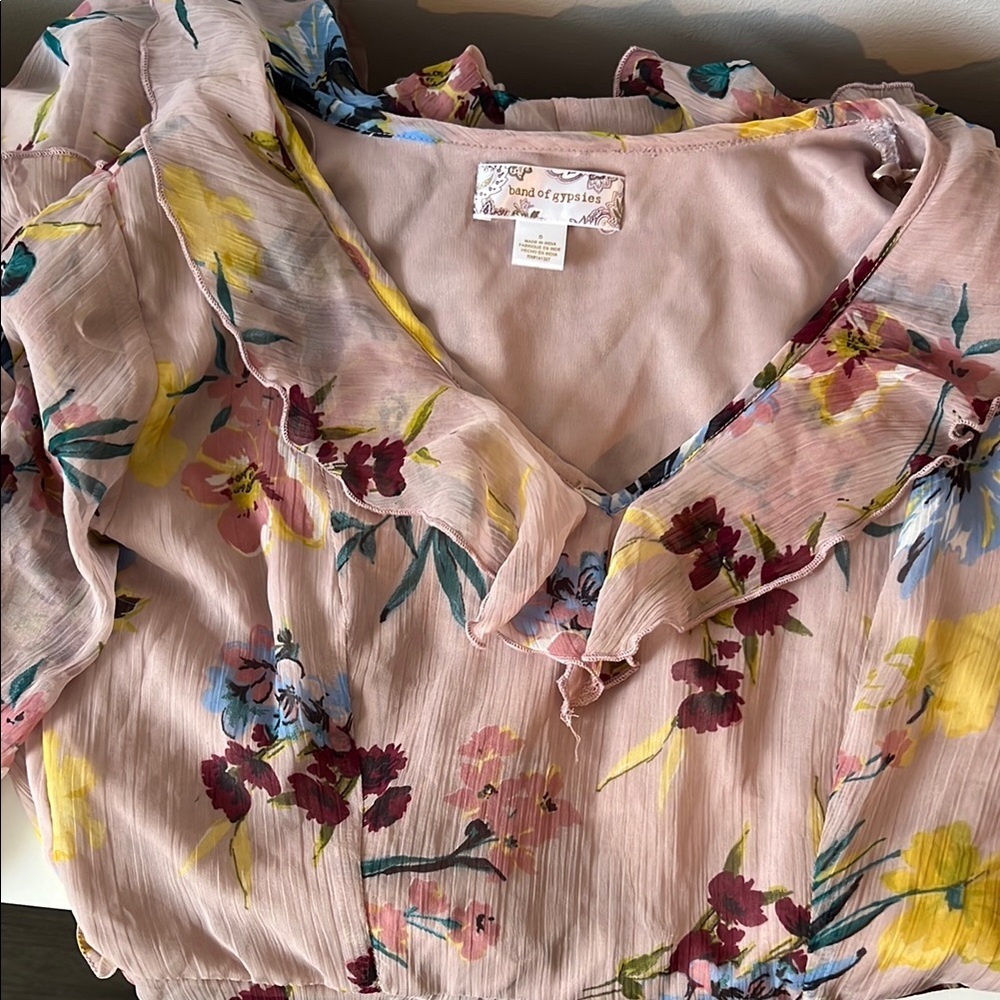 Band Of Gypsies Boho Ruffled Dress Size Small - Picture 2 of 7